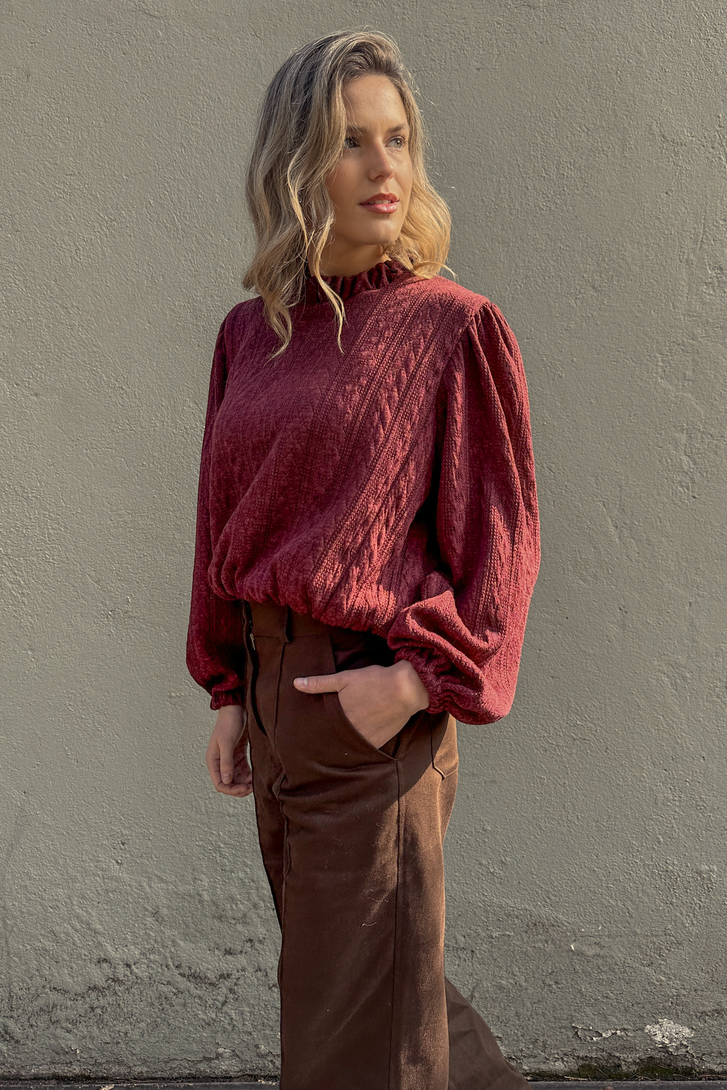 Sweater mujer burdeo - Sweater Granate