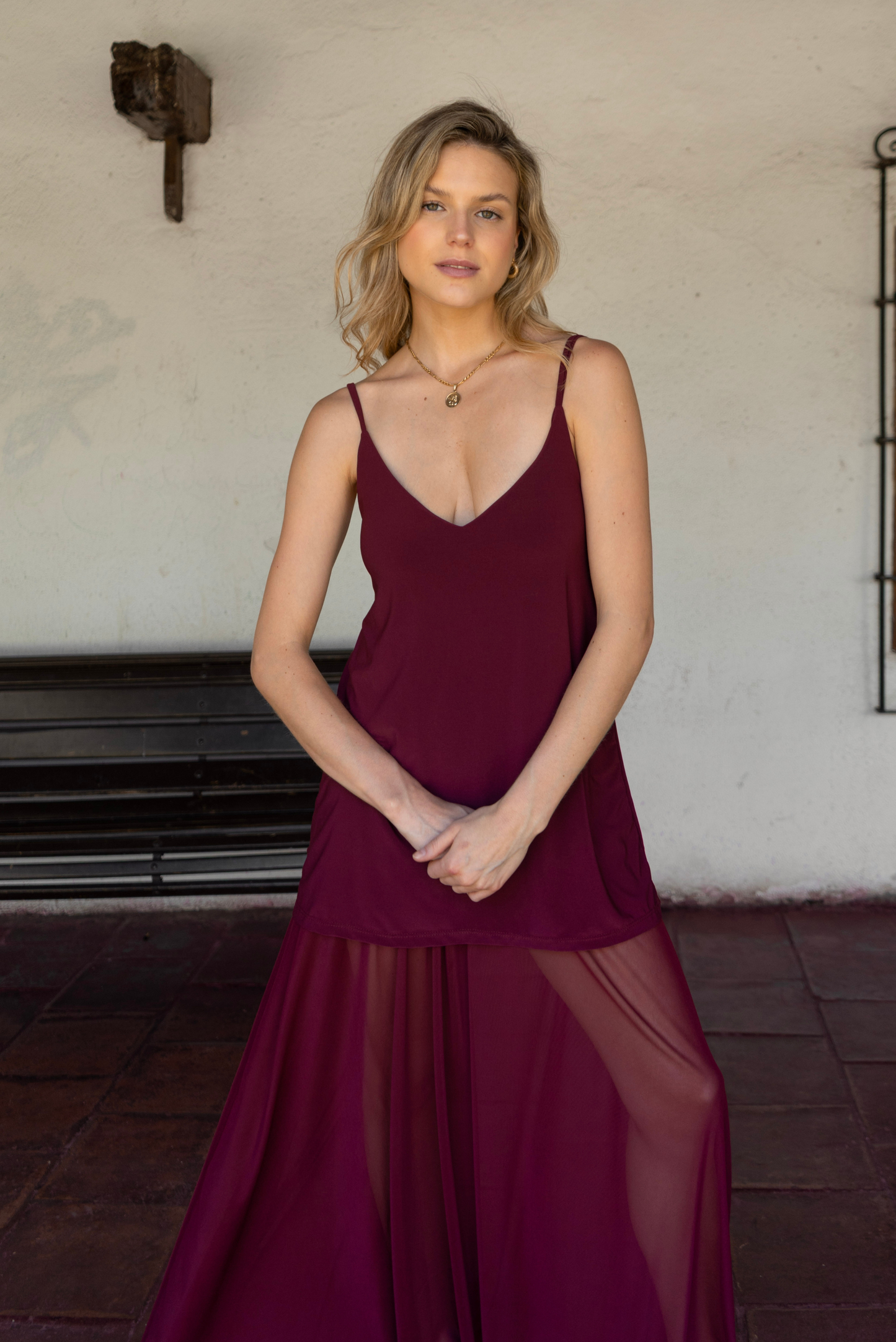 Vestido-Entero Nina burdeo