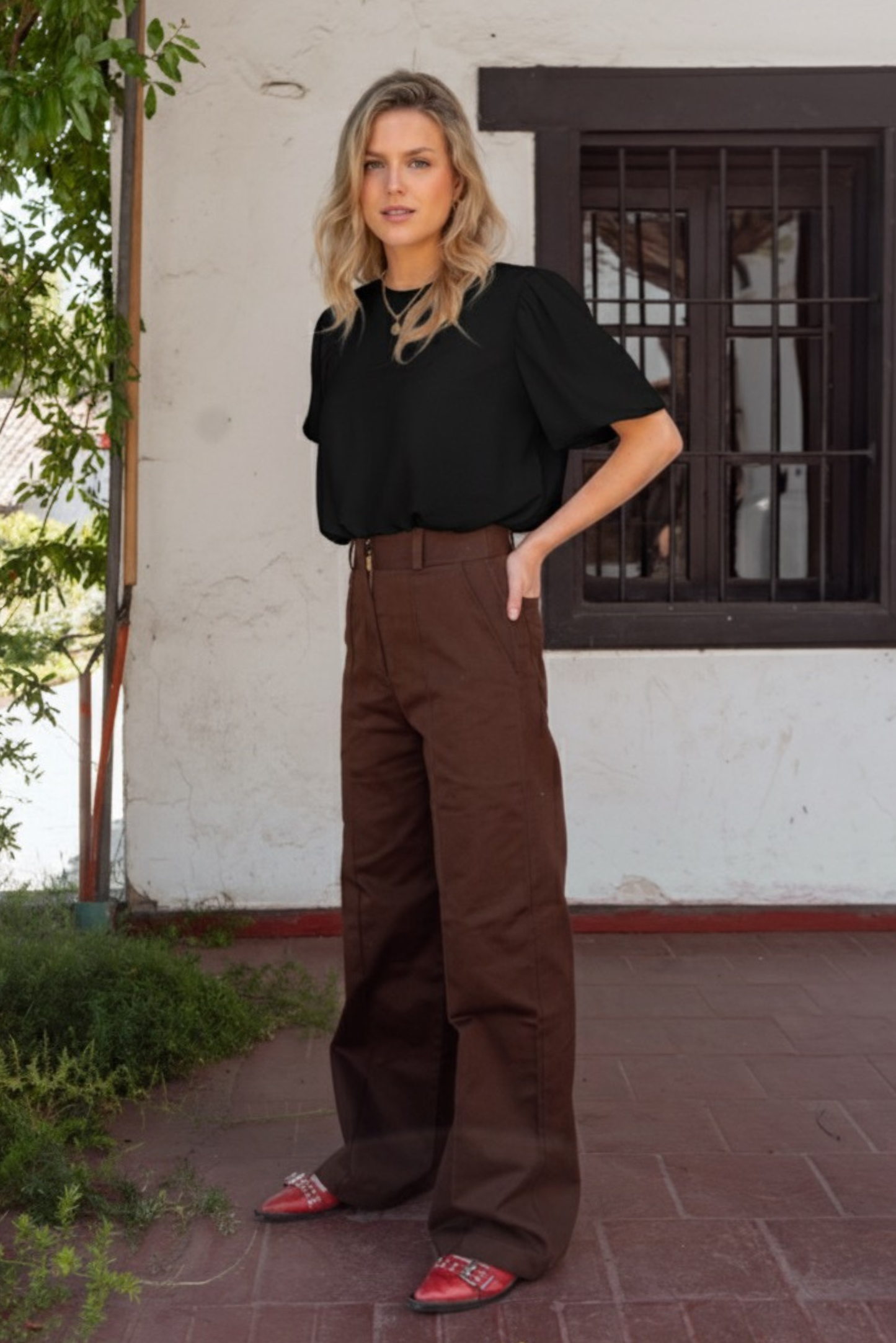 Blusa Mujer Negro - Blusa Emma Manga Corta