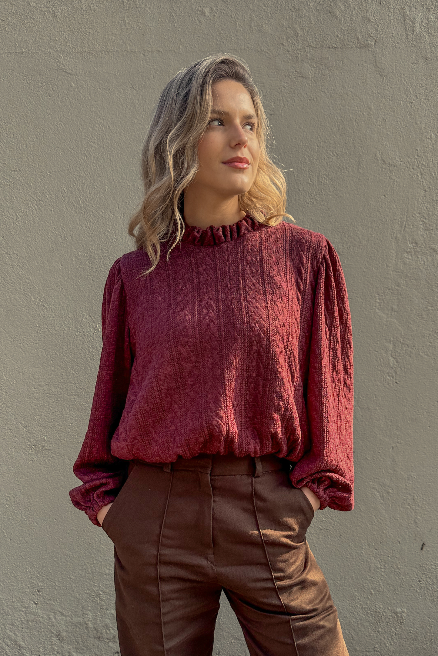 Sweater mujer burdeo - Sweater Granate