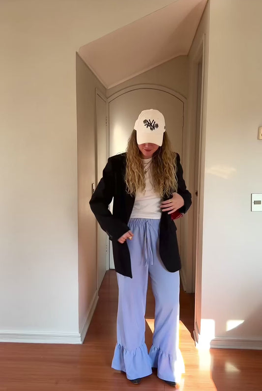 Pantalón Mujer Celeste - Pantalón Hortensia