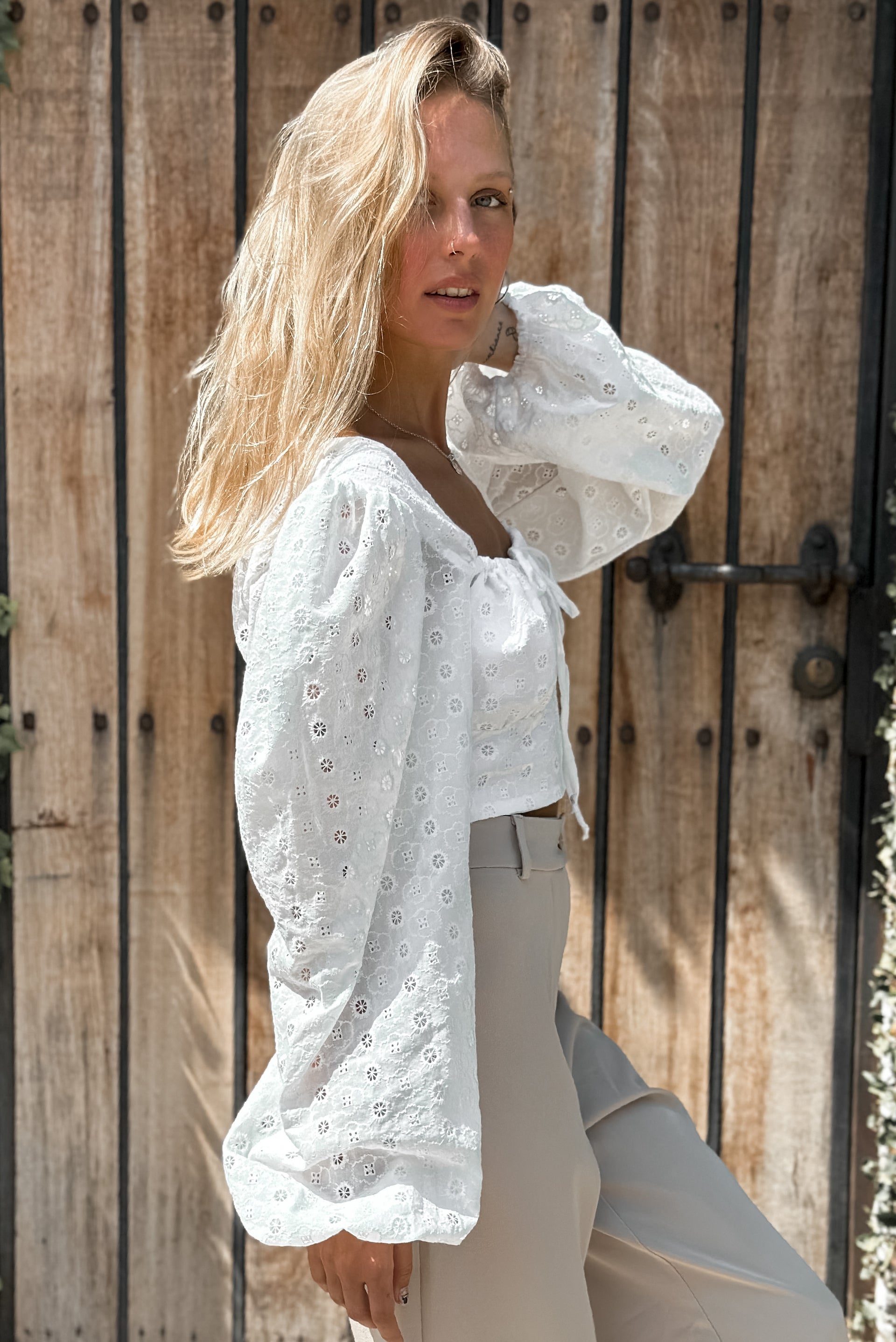 Blusa blanca mujer - Blusa Jacinta – Tienda MCP